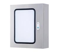 Weatherproof 304 inless Steel Electl Enclosure Box with Double Doors, Outdoor Junct Breaker Distribut Box, PV Combiner Network Mounting Solut