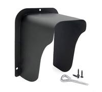 Weatherproof ABS Doorbell Rain Cover with Matte Black U-Shaped Shield for Visual Doorbells, Cameras, Intercoms, Fingerprint Devices, Outdoor Access Control Keypads, Includes Screws, Black