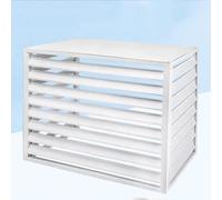 Weatherproof Aluminium Mini Split CoverNoise Reduction Outdoor Privacy Fence Panel 110cm WhiteProtect Your Air Conditioner from Elements