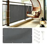 Weatherproof Balcony Cover 100x620cm - UV Resistant 220g/m² PES with Eyelets & Cable Ties - Durable Garden Protection in Stylish Anthracite Color