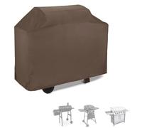 Weatherproof BBQ Grill Cover HeavyDuty Waterproof & UV Resistant Dustproof with Adjustable Drawstring Fits Gas Grills 147x61x117 cm Outdoor/Indoor Protection Brown