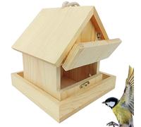 Weatherproof Bird Nesting House - Cottage Style Bird Cage Made of Handcrafted Wood | Charming Outdoor Decor for Garden, Patio and Yard | Design Ve