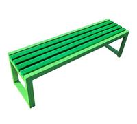 Weatherproof Black Outdoor Bench Small Garden Patio Seating Steel Pipe Frame for Yard Lawn Entryway Decor 1.2m Available in 6 Colors (Green)