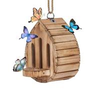 Weatherproof Butterfly House With Feeding Station Natural Wood Garden Habitat For Wildlife Protections Outdoor Butterfly Habitat Shelter For Garden