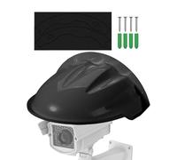 weatherproof camera cover protects from Sleek design hides cables. rain, wind, and sun.Compatible with Nestzz, Arloo, and most camera types (dome, bullet, stick-up). Shieldss LED lights.