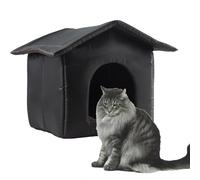 Weatherproof Cat House | Insulated Kitten Shelter - Pet Accessories Non-Slip Enclosure for Camping Multi-cat Winter Apartment Household Ferals Balcony