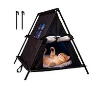Weatherproof Cat Shelter - Elevated cozys House, Insulated Pet Cave, Outdoor Cottage, Raised Winter Shelter, Warm Animal Home | Cat House for Garden Patio Porch Balcony Apartment Winter Backyard