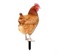 Weatherproof Chicken Sculpture for Unique Yard and Garden Art Aesthetic (A)