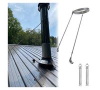 Weatherproof Chimney Pipe Wall Support Bracket, Stainless Steel Roof Brace Holder Kit, Universal Flue Pipe Protection Brackets for Wood Stove, Tube(Hoop Dia-9.7"/24.5cm)
