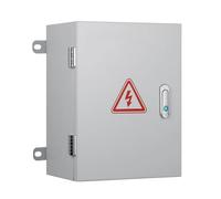 Weatherproof Electrical Box, Industrial Outdoor Electrical Box, Cold Rolled Steel, Heavy Duty Wall-Mounted Cabinet with Key Lock & Warning Label (50x60x20cm/20x24x8in)