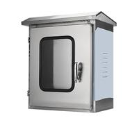 Weatherproof Electrical Box, Stainless Steel Outdoor Electrical Box with Lock & Viewing Window, Waterproof IP66