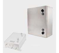 Weatherproof Electrical Enclosure, Wall-Mounted Stainless Steel with Mounting Plate for Outdoor and Industrial Protection