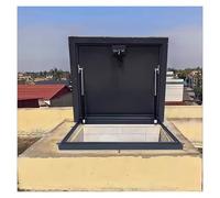 Weatherproof Emergency Exit Roof Hatch - Steel Access Port Lid for Rooftop Safety, Various Sizes (20-40 Inch) - Manhole Rain Cover (22x26in Inner Size)