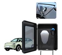 Weatherproof EV Charger Lock Box - Wall-Mounted Charging Station Case with Combination Lock & Rain Cover Port for Electric Vehicle Chargers