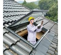Weatherproof Flat Roof Skylight Cover, Security Hatch for Inspection, Attic Exit, Escape Opening, Manual Venting Skywindow