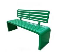 Weatherproof Galzed Steel Outdoor Bench with BackrestSmooth Rounded Edges Patio Garden Bench for Yard Park Front PorchGreen 150x40x83cm