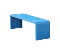 Weatherproof Garden Bench Galvanized Steel OnePiece Welded Outdoor MultiColor Park Bench Easy Maintenance for Garden Park Patio Veranda Balcony (Blue 150x40x45cm)
