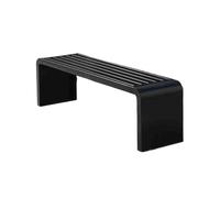 Weatherproof Garden Bench Galvanized Steel Welded One Piece Outdoor Seat Easy Maintenance Multi Colored Park Bench for Yard Porch Balcony (Black 120 x 40 x 45 cm)