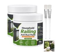Weatherproof Guard Railing Rust Stain Cleaner Paste, 30g，2PC | Railing Anti-Rust Paste, Powerful Rust Remover Paste for Outdoor Fences & Metal Surfaces, Restores Rusty Gates