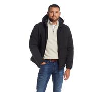 Weatherproof Hooded Puffer Jacket for Men - Water Resistant Bubble Coat for Men | Puffy Alternative Down Jacket, Black, Medium