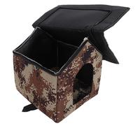Weatherproof Insulated Outdoor Cat House for Winter Shelter | Cloth Build, Porch or Patio Use, Decorative Simple Style, Suited to Small Cats and Feral Cats