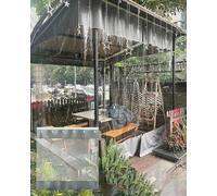 Weatherproof Insulated Privacy Curtains for Outdoor Pergolas Patios & Garages - Clear Sliding Partition Wall 8x10 ft (2.5x3 m) - Perfect for Greenhouses & Outdoor Spaces