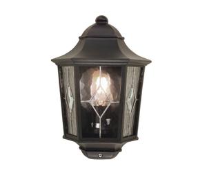 Weatherproof IP43 1 Bulb Half Lantern Wall Light Black LED E27 100W