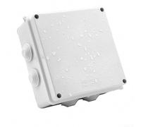 Weatherproof Junction Box IP65 Waterproof Dustproof Electrical Cable Connector Outdoor Adaptable Plastic Enclosure White 85x85x50mm High Flame Retardant Anti-Co