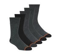 Weatherproof Men's 5 Pack Thermal Crew Socks, Forest Green/Black/Steel Grey, 9-13 UK