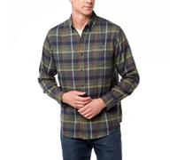 Weatherproof Men's Longsleeve Flannel Checked Shirts Vintage Casual Smart Style Buttons Button Down Colllar UK Sizes (UK, Alpha, XXL, Regular, Regular, Green)