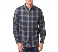 Weatherproof Men's Longsleeve Flannel Checked Shirts Vintage Casual Smart Style Buttons Button Down Colllar UK Sizes (UK, Alpha, M, Regular, Regular, Blue)