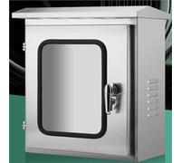 Weatherproof Metal Control Box, Stainless Steel Junction Chest with Viewing Window, Wall-Mounted Electronic Equipment Enclosure Box for Factory Workshop (size_name H x W x D 16x12x6IN/T 1.2M