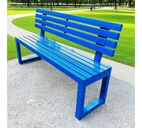 Weatherproof Metal Garden Bench for 2 4 People 200kg Capacity Durable Outdoor Seating with Backrest for Yard Park Porch 100cm x 40cm x 85cm