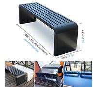 Weatherproof Metal Garden Bench for 2 8 People Park Bench up to 225kg Balcony Terrace & Garden Seating Red 180x40x45cm