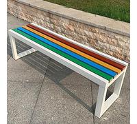 Weatherproof Metal Garden Bench for Outdoors Cast Iron Park Bench Front Porch Furniture Patio Seating Lawn & Yard Decor 100CM (Color: K)