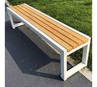 Weatherproof Metal Garden Bench for Outdoors Cast Iron Patio Furniture Stylish Park Bench for Lawn Yard & Porch - 120CM& Elegant Outdoor Seating (Color: J)