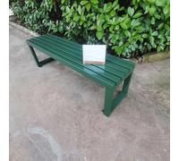Weatherproof Metal Garden Bench - Outdoor All-Weather Park Seating, Easy Assembly, 80cm/31in, Green - Perfect for Patios, Yards & Gardens