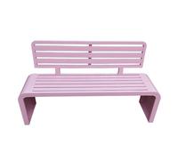 Weatherproof Metal Garden Bench - Pink Iron 3-Seater with Backrest & Armrests for Outdoor Use - Perfect for Gardens, Patios, and City Spaces - 150cm
