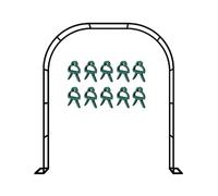 Weatherproof Metal Garden Trellis - 2.4x2.2m Plant Support for Climbing Plants Includes Base & 10 Clips - Garden Decoration & Plant Aid