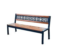 Weatherproof Metal Loveseat Garden Bench with Armrests - Stylish Outdoor Patio Furniture for Deck Yard Lawn and Porch - and Comfortable Seating