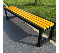 Weatherproof Metal Outdoor Bench Cast Iron Garden Furniture for Patio Park Lawn & Yard -Front Porch Seating (150CM Color F)