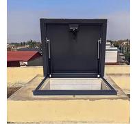 Weatherproof Metal Roof Hatch for Attic Access, Custom 20"x26" Escape Lid with Rotatable Lock Handle, Durable Manhole Cover for Flat Roofs