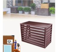 Weatherproof Mini Split AC Cover with Louvered Grill and Plant Stand(120*150*70(5P),Brown B)