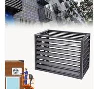 Weatherproof Mini Split AC Cover with Louvered Grill and Plant Stand(120*150*70(5P),Grey B)