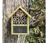 Weatherproof Natural Nesting Box Bee Hotel Insect Hotel Wooden Construction Kit for Bees, Insect Hotel Large Butterflies, Butterfly House for Garden Beetles and Other Animals (1, One Piece)