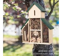 Weatherproof Natural/Nesting Box Bee Hotel Insect Hotel Wooden Construction Kit for Bees, Insect Hotel, Large Butterflies, Butterfly House for Garden Beetles and Other Animals (3, One Piece)