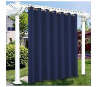 Weatherproof Outdoor ains Waterproof & Windproof Balcony Drapes with Grommets Sun Protect for Veranda PavilGarden H120 x W122 cm (1 Piece)
