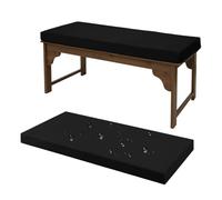 Weatherproof Outdoor Bench Cushion Non Slip Waterproof Seat Cushion for Gardens Patios & Indoor Use Black 150 x 50 cm Ideal for ills & Sofas