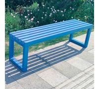Weatherproof Outdoor Bench,Person Garden Seating, Wood and Metal Patio Lounge Chair for Farmhouse, Entryway, Lawn