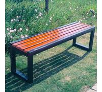 Weatherproof Outdoor Bench,Person Garden Seating, Wood and Metal Patio Lounge Chair for Farmhouse, Entryway, Lawn